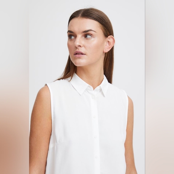 ICHI Ihmain Sleeveless Collared Top Shirt Blouse XS - Picture 2 of 16
